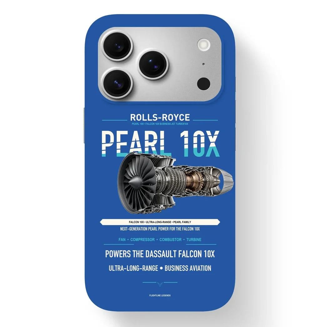 PEARL 10X Case design on blue iphone case