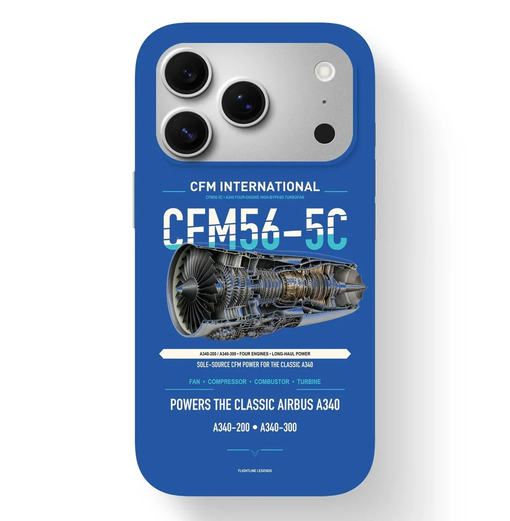 CFM56-5C Case design on blue iphone case