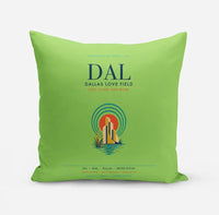 Thumbnail for Dallas Love Field (DAL) design on light green pillow