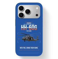 Thumbnail for Sikorsky HH-60G Pave Hawk design on blue magsafe iphone case, for iPhone 17 Pro