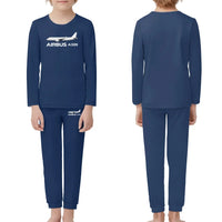 Thumbnail for The Airbus A320 children pajamas - Dark Blue