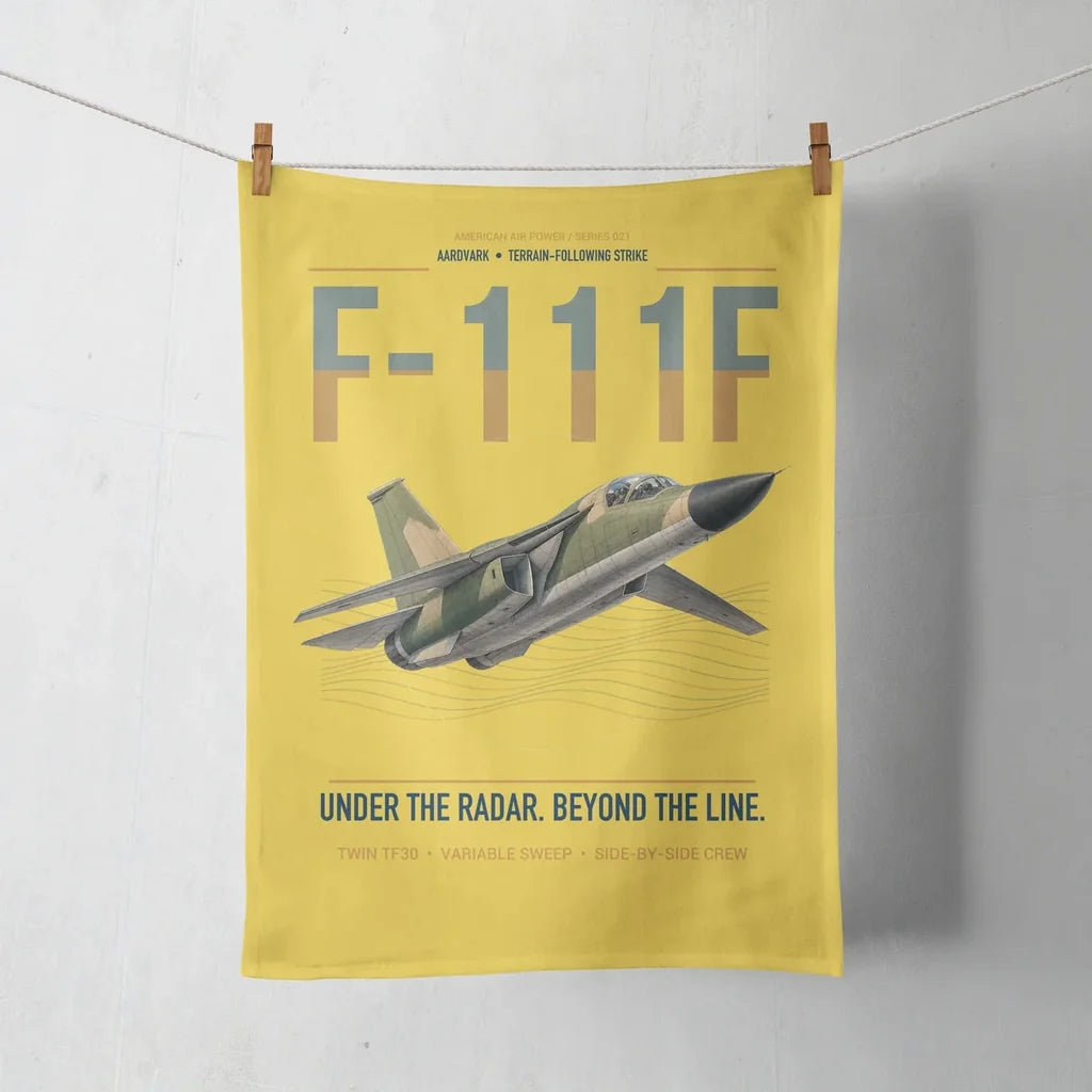F-111F Aardvark design on yellow towel