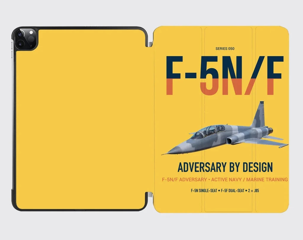 F-5N F Adversary design on yellow ipad tablet case