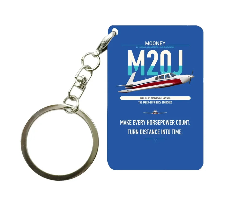 Mooney M20J 201 design on blue designed key chain, double-side print