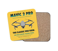 Thumbnail for DJI Mavic 2 Pro design on yellow 1 piece coaster