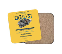 Thumbnail for CATALYST design on yellow 1 piece coaster