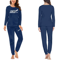 Thumbnail for The Embraer ERJ-175 women pajamas - Dark Blue