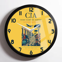 Thumbnail for Rome Ciampino Airport CIA Wall-Clock Framed - Yellow