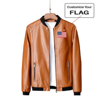 Thumbnail for Customisable Flag Leather Jacket - view 3