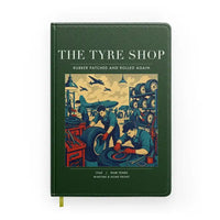 Thumbnail for VINTAGE G4535 - The Tyre Shop - Designed Notebooks design on darkgreen