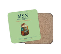 Thumbnail for Dane County Regional Airport Madison (MSN) design on light green 1 piece coaster