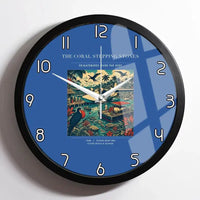 Thumbnail for VINTAGE G4060 - The Coral Stepping Stones - Designed Wall Clocks design on blue framed