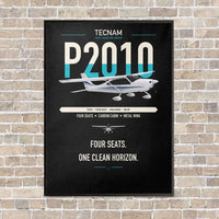 Thumbnail for Tecnam P2010 vertical canvas print - framed - black background