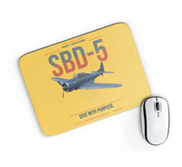 Thumbnail for SBD-5 Dauntless design on yellow rectangle mouse pad