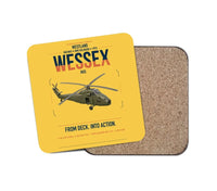 Thumbnail for Westland Wessex HU5 design on yellow 1 piece coaster