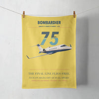 Thumbnail for Bombardier Learjet 75 Liberty design on yellow towel