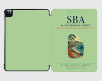 Thumbnail for Santa Barbara Airport (SBA) design on light green ipad tablet case