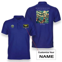 Thumbnail for VINTAGE G4299 - The Around The Bay Dash - Double-Side Polo T-Shirt design on blue+name
