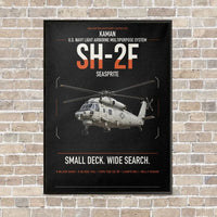 Thumbnail for Kaman SH-2F Seasprite vertical canvas print - framed - black background