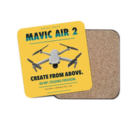 Thumbnail for DJI Mavic Air 2 design on yellow 1 piece coaster