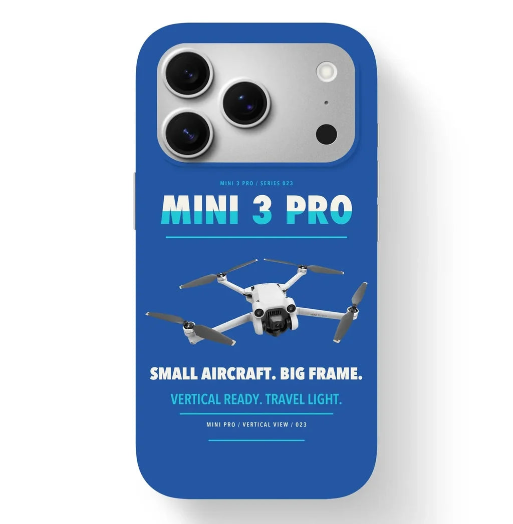 DJI Mini 3 Pro Case design on blue iphone case
