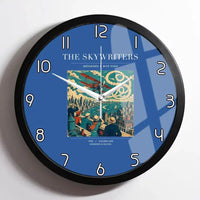 Thumbnail for VINTAGE G4036 - The Skywriters - Designed Wall Clocks design on blue framed