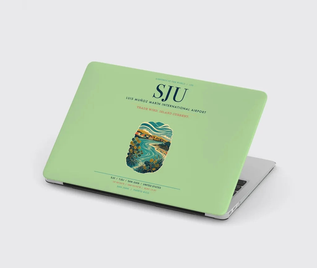 Luis Muñoz Marín International Airport San Juan (SJU) design on light green MacBook case