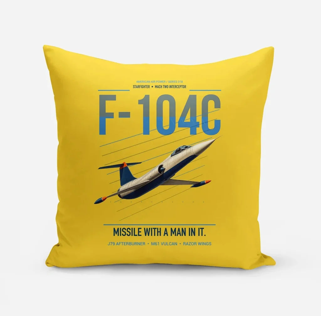 F-104C Starfighter design on yellow pillow