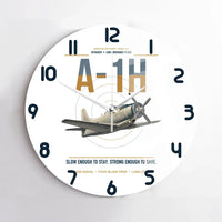 Thumbnail for A-1H Skyraider design on white no frame wall clock