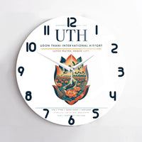 Thumbnail for Udon Thani International Airport (UTH) design on white no frame wall clock