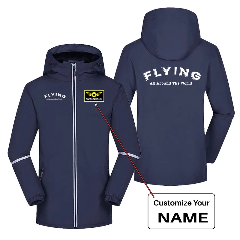 Flying All Around The World Rain Jacket - view 5