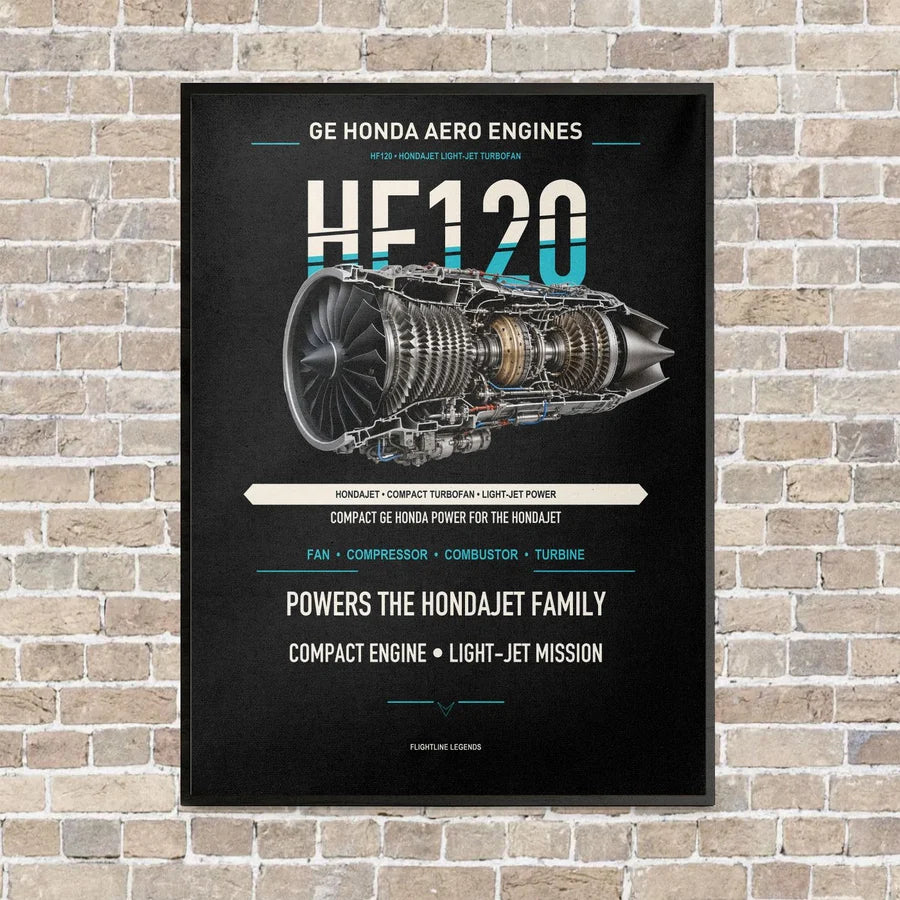 HF120 vertical canvas print - framed - black background