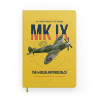 Thumbnail for Supermarine Spitfire Mk IX design on yellow notebook