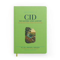 Thumbnail for The Eastern Iowa Airport Cedar Rapids (CID) design on light green notebook