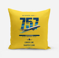 Thumbnail for Boeing 757-300 design on yellow pillow