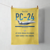 Thumbnail for Pilatus PC-24 design on yellow towel