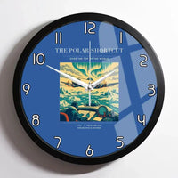 Thumbnail for VINTAGE G4086 - The Polar Shortcut - Designed Wall Clocks design on blue framed