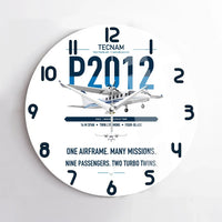 Thumbnail for Tecnam P2012 Traveller design on white no frame wall clock
