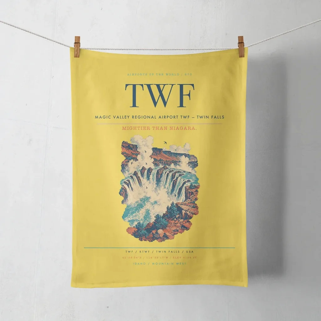 Magic Valley Regional Airport (TWF) design on yellow towel