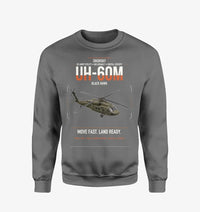 Thumbnail for Sikorsky UH-60M Black Hawk design on gray sweatshirt