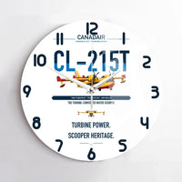 Thumbnail for Canadair CL-215T design on white no frame wall clock