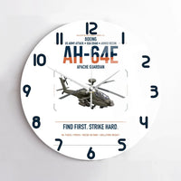 Thumbnail for Boeing AH-64E Apache Guardian design on white no frame wall clock