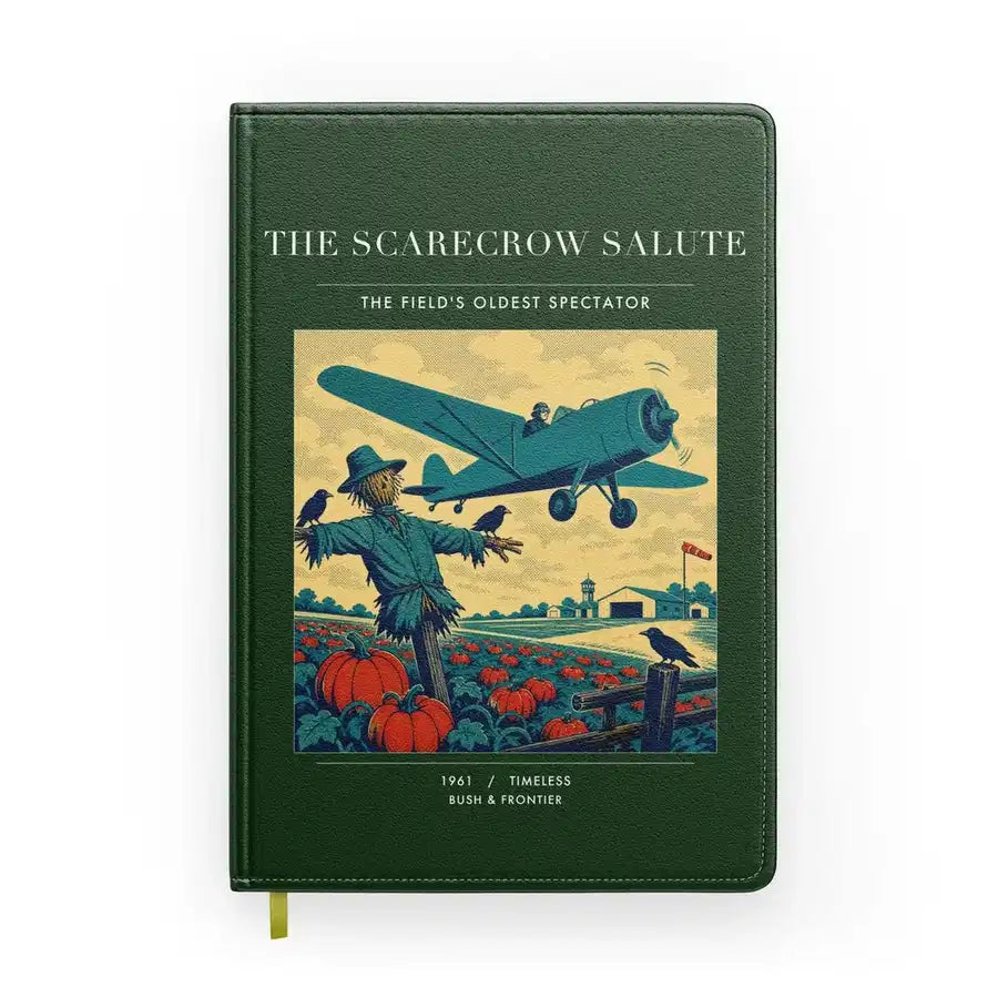 VINTAGE G4396 - The Scarecrow Salute - Designed Notebooks design on darkgreen