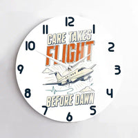 Thumbnail for Care Takes Flight Before Dawn design on white no frame wall clock