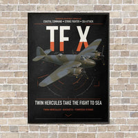 Thumbnail for Bristol Beaufighter TF X vertical canvas print - framed - black background