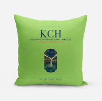 Thumbnail for Kuching International Airport (KCH) design on light green pillow