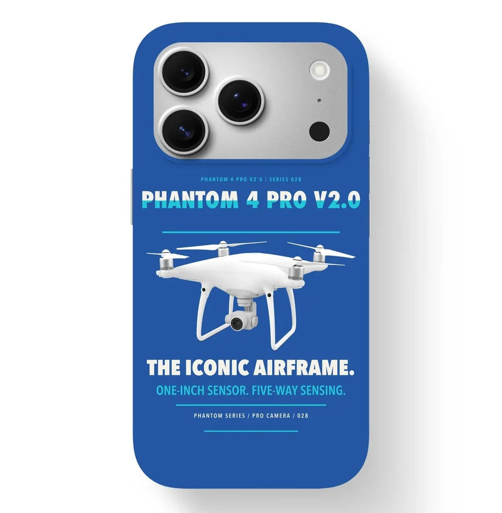 DJI Phantom 4 Pro V2.0 Case design on blue iphone case