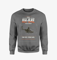 Thumbnail for Boeing AH-64E Apache Guardian design on gray sweatshirt