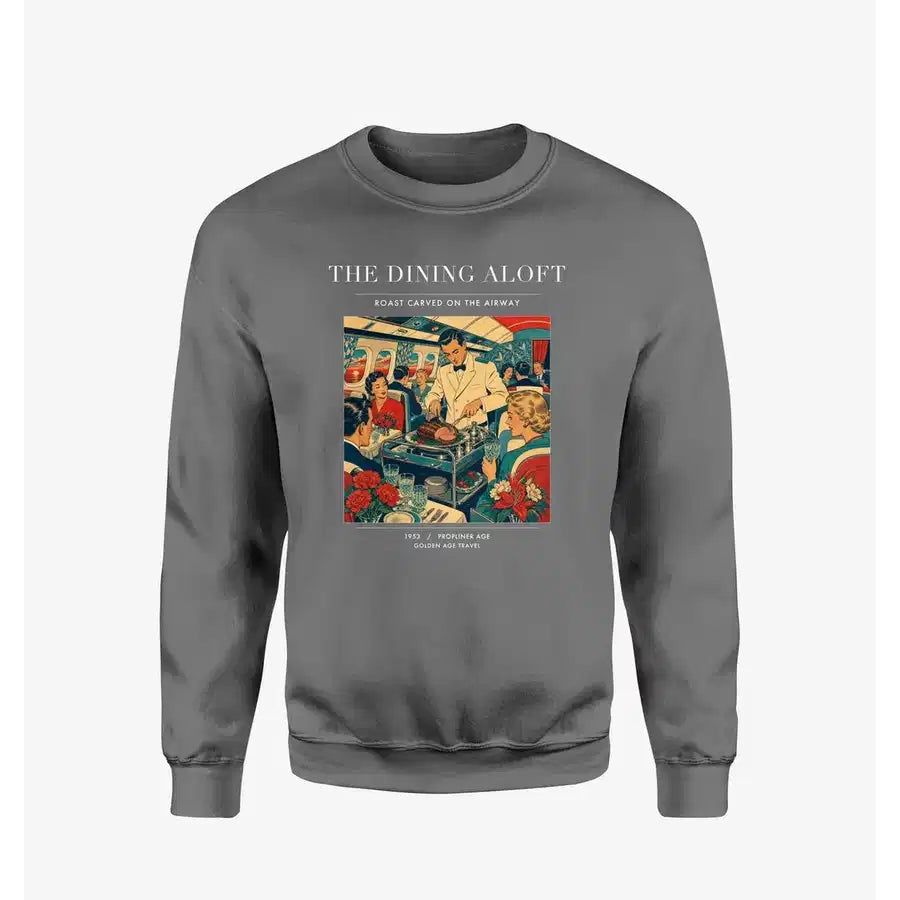 VINTAGE G4217 - The Dining Aloft - Designed Sweatshirts design on gray