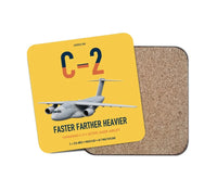 Thumbnail for Kawasaki C-2 design on yellow 1 piece coaster